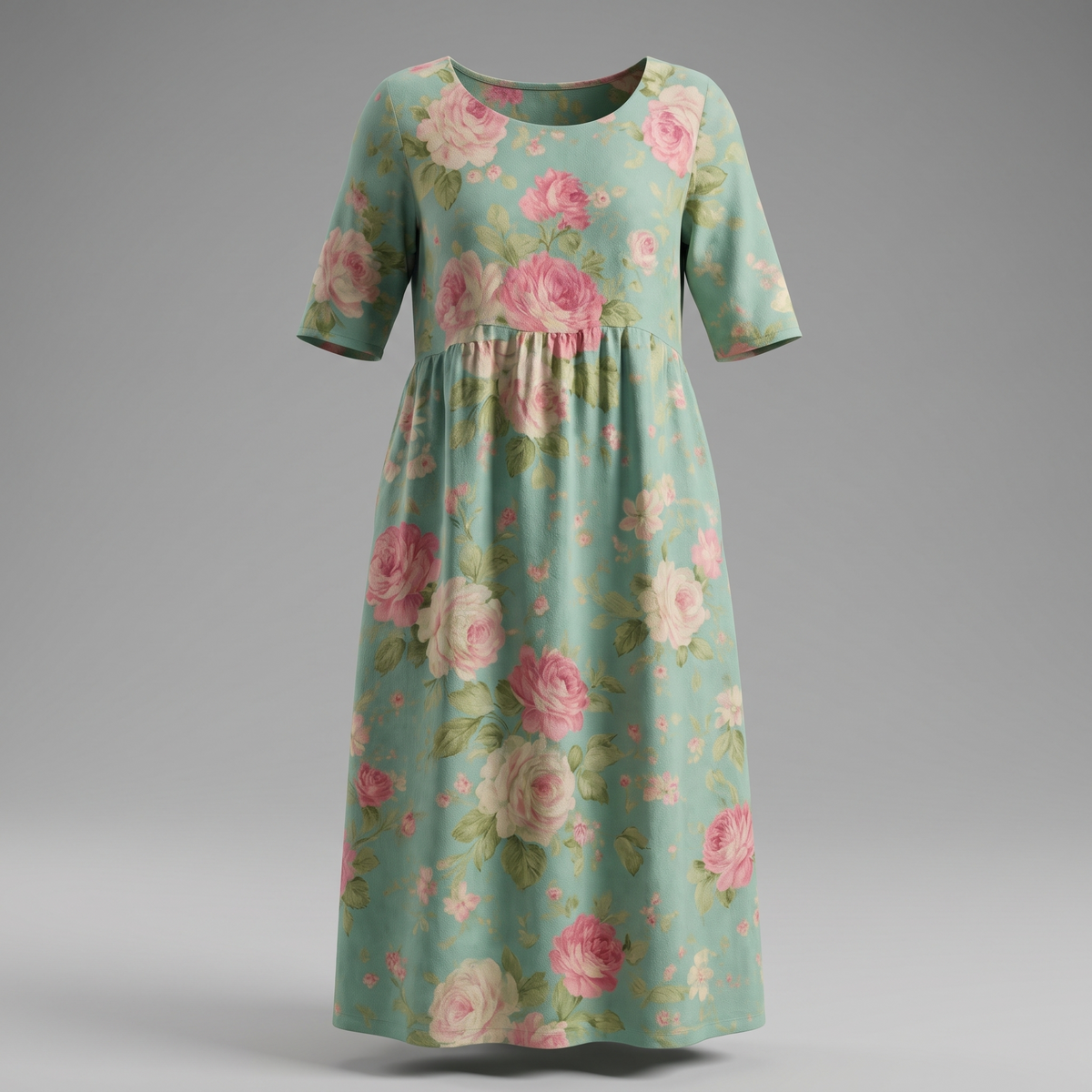 Comfortable Flow Dress - Mint Green