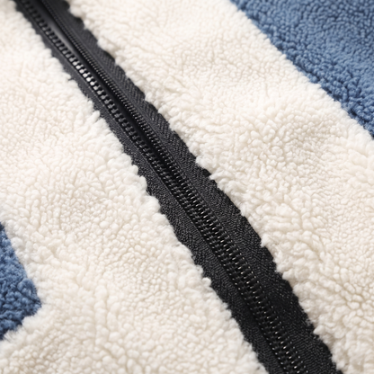 Contrast Panel Fleece Jacket