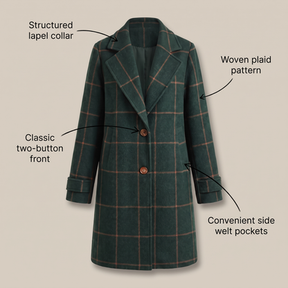 Coralie Checkered Coat
