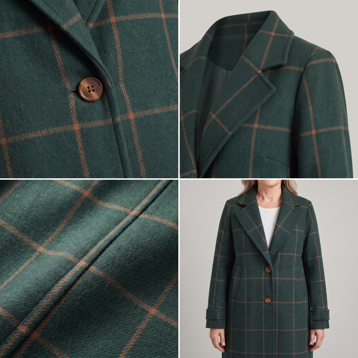 Coralie Checkered Coat