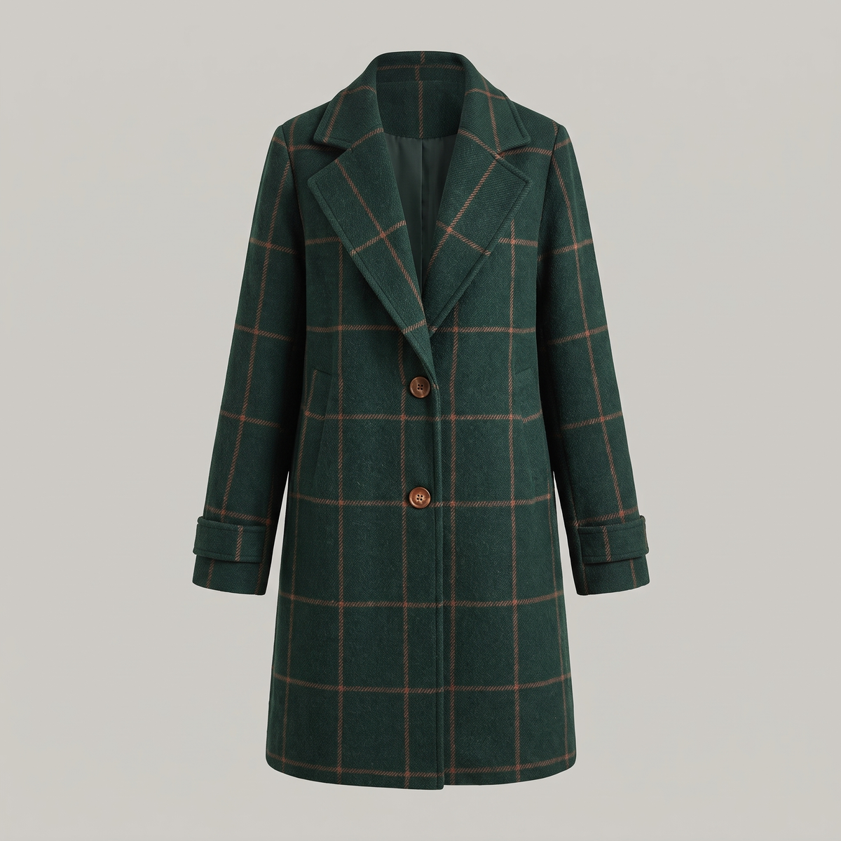 Coralie Checkered Coat - Green