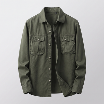 Corbin Canvas Overshirt - Green