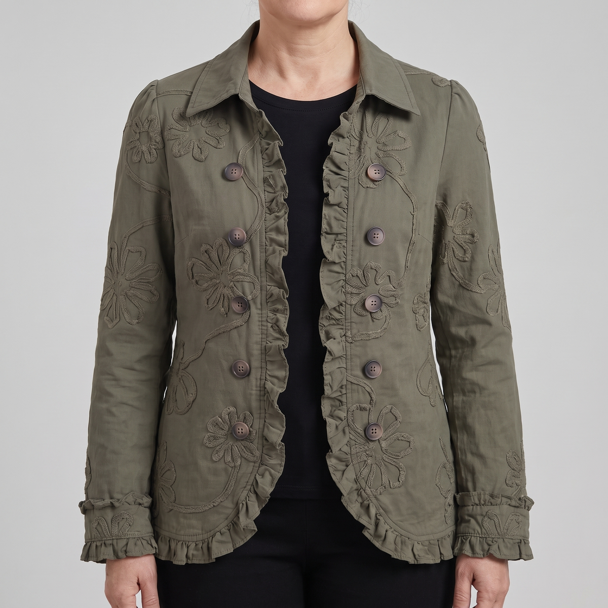 Cordelia Floral Trim Jacket