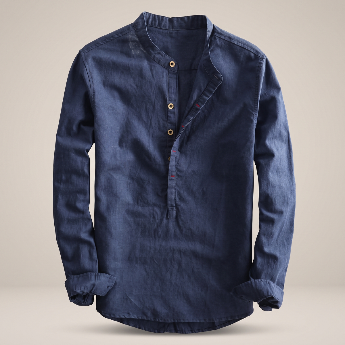 Premium Corden Linen Shirt - Navy