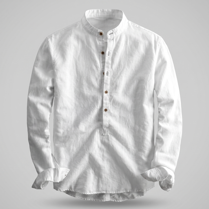 Premium Corden Linen Shirt - White