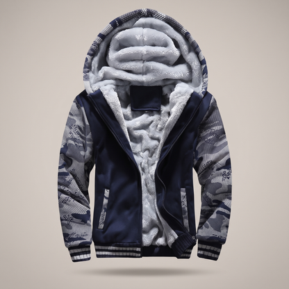 Cormac Heavyweight Fleece Jacket - Dark Blue