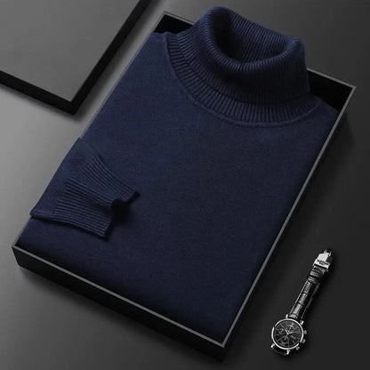 Corvielle Luxe Turtleneck - Navy