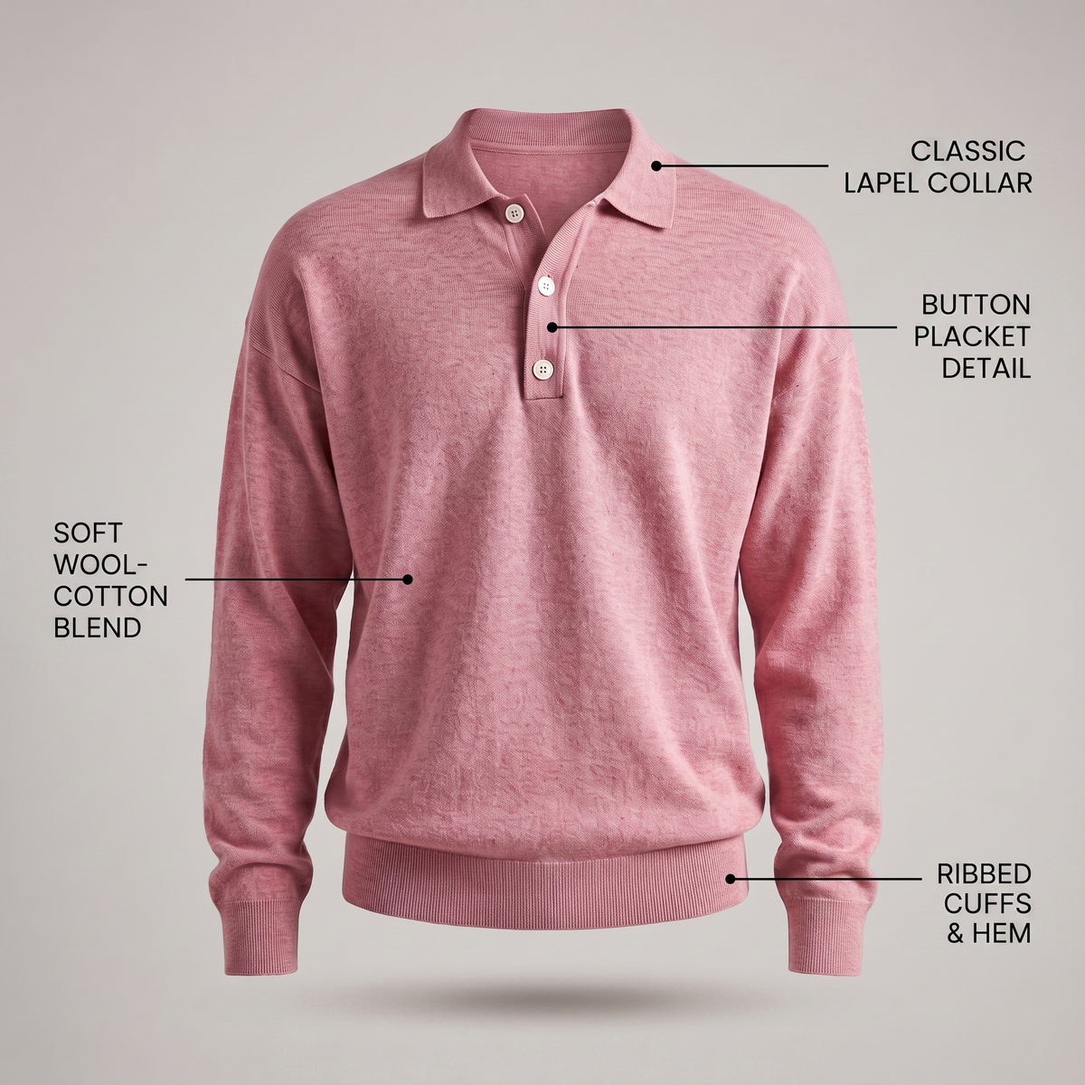Corvin Wool Polo Shirt