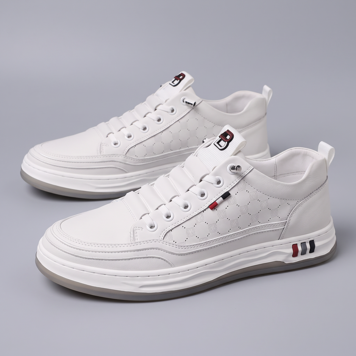 Corwin Leather-Look Shoes - White