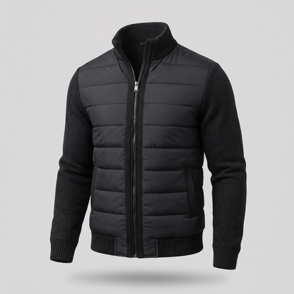Cosy Textured Padded Jacket - Black
