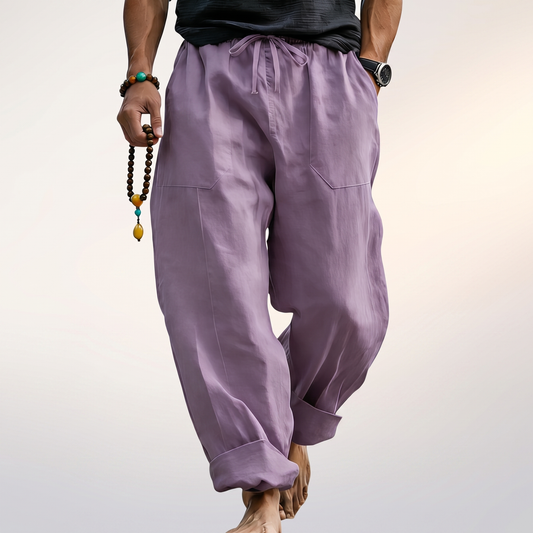 Cotsbourne Relaxed Linen Trousers - Lavender