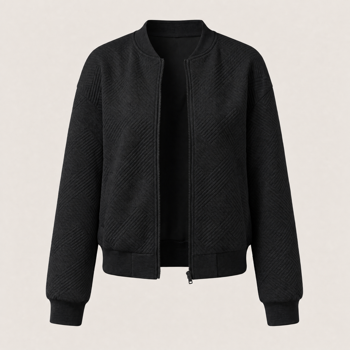 Cresswell Lightweight Zip Cardigan - Black
