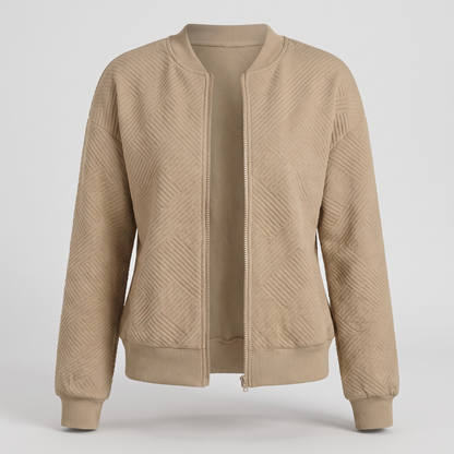 Cresswell Lightweight Zip Cardigan - Khaki