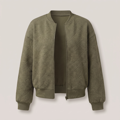 Cresswell Lightweight Zip Cardigan - Olive Green