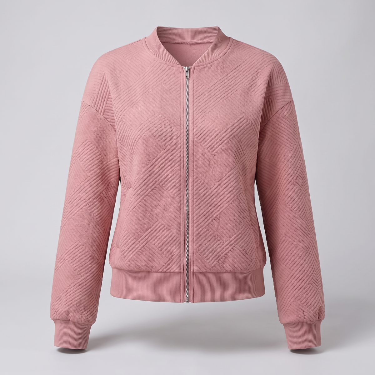 Cresswell Lightweight Zip Cardigan - Pink