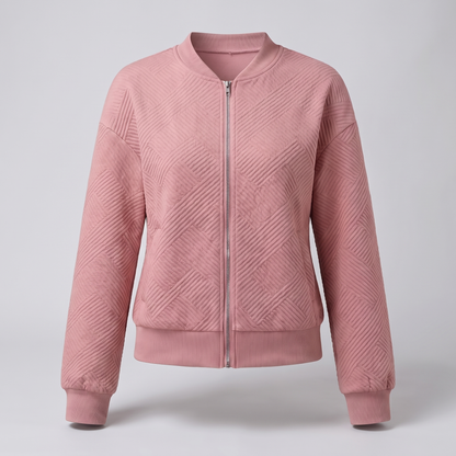Cresswell Lightweight Zip Cardigan - Pink