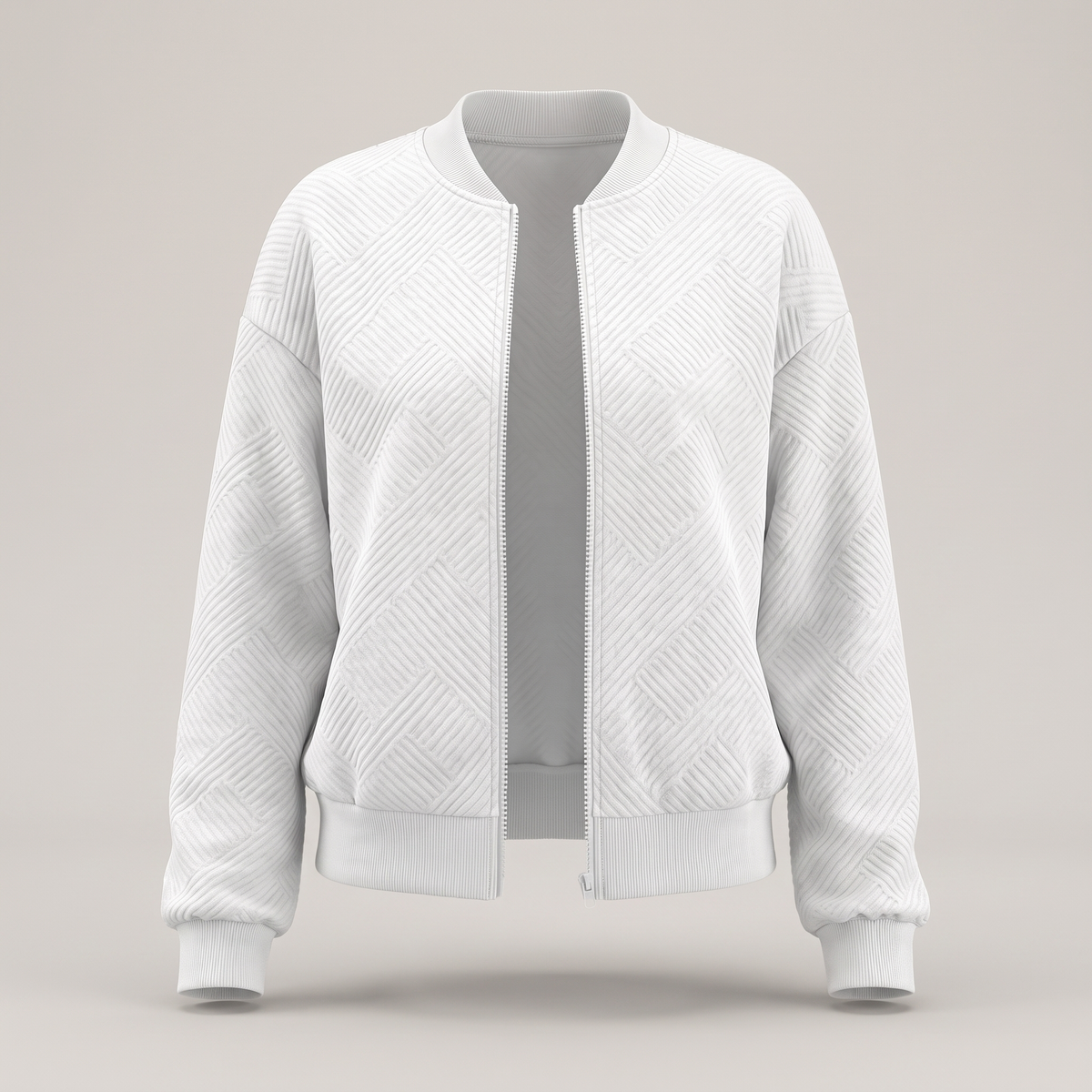 Cresswell Lightweight Zip Cardigan - White