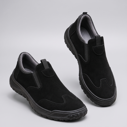 Cushioned Walking Slip-Ons - Black