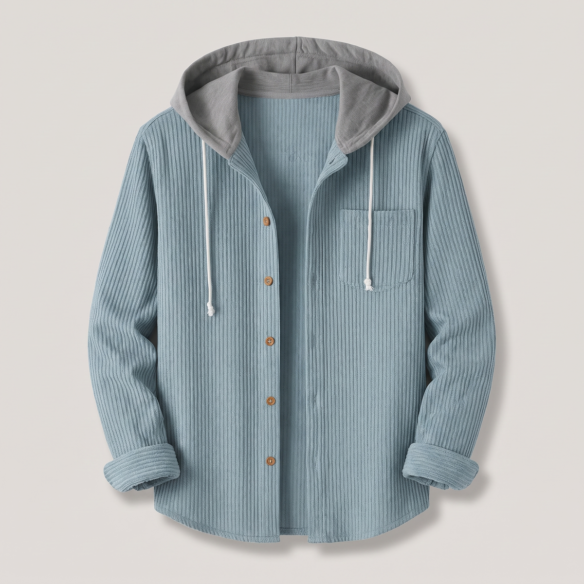 Dante Corduroy Hoodie - Sky Blue