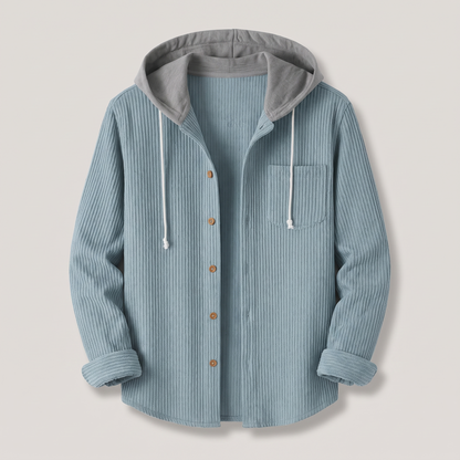 Dante Corduroy Hoodie - Sky Blue