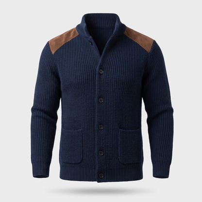 Davenport Knitted Blazer - Navy Blue