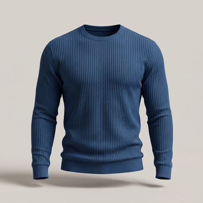 Derrickson Ribbed Sweater - Blue