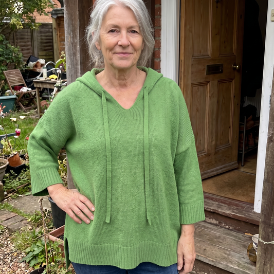 Draped Hooded Jumper