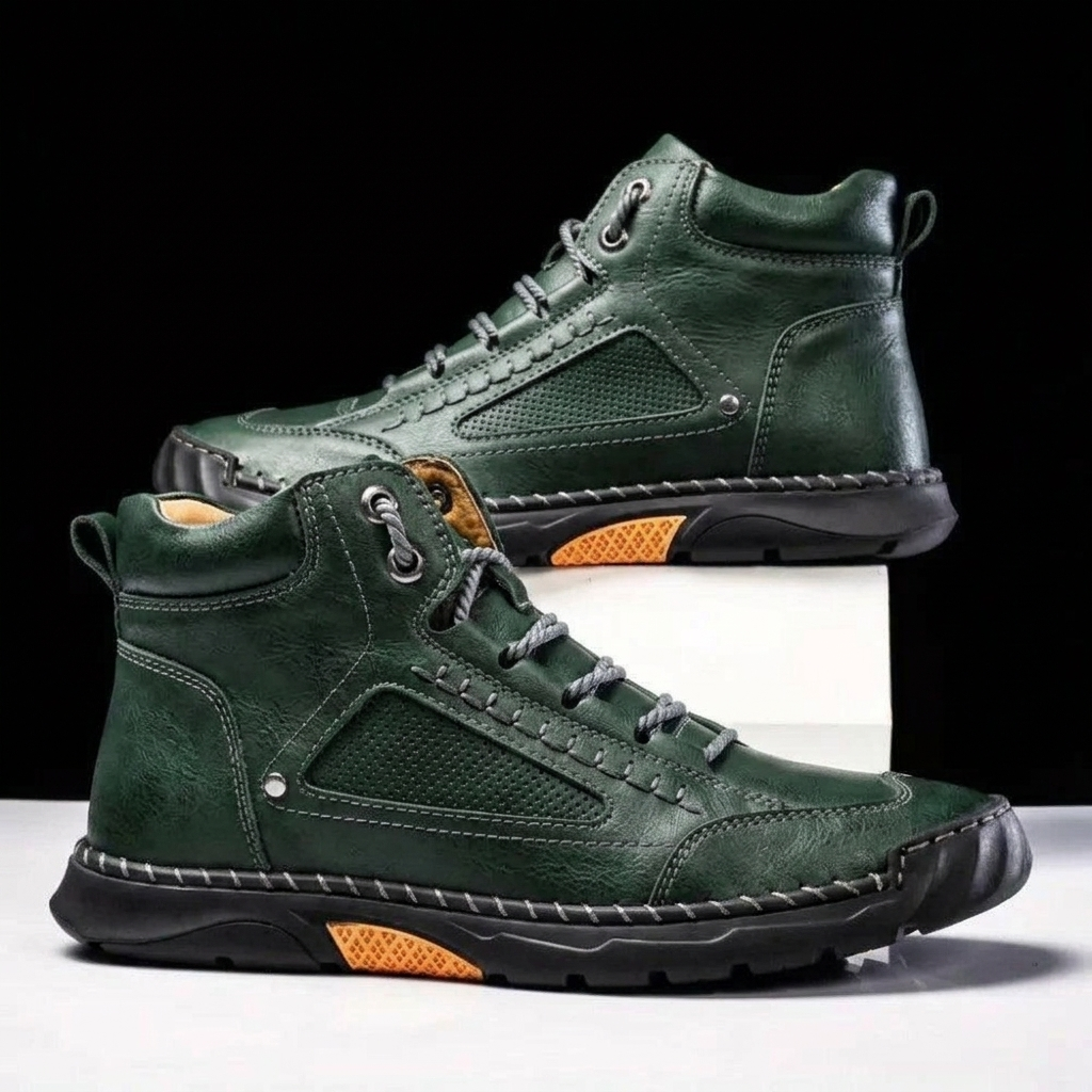 Draxford Rugged High-Top Boots - Green