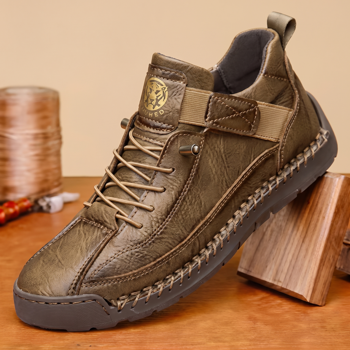 Drayford High-Top Comfort Boots - Dark Khaki