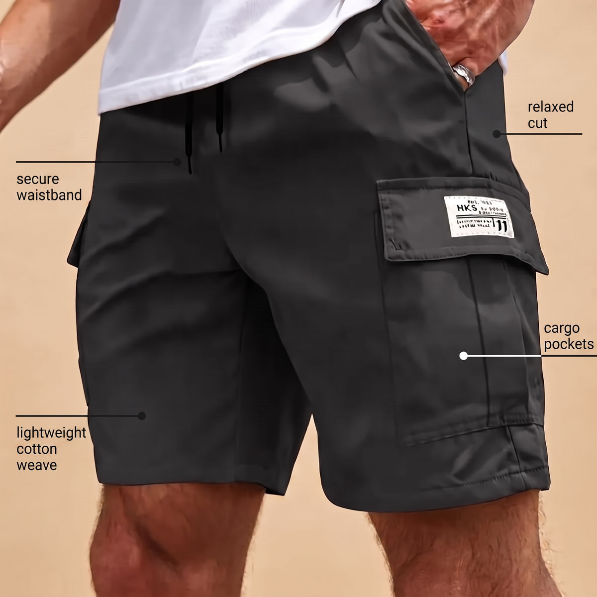 Dunstan Lightweight Cargo Shorts