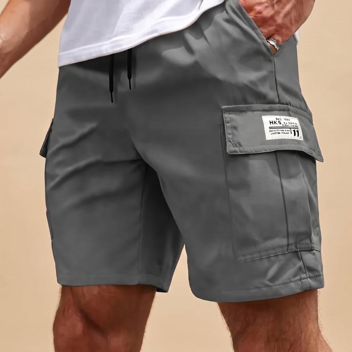 Dunstan Lightweight Cargo Shorts - Grey