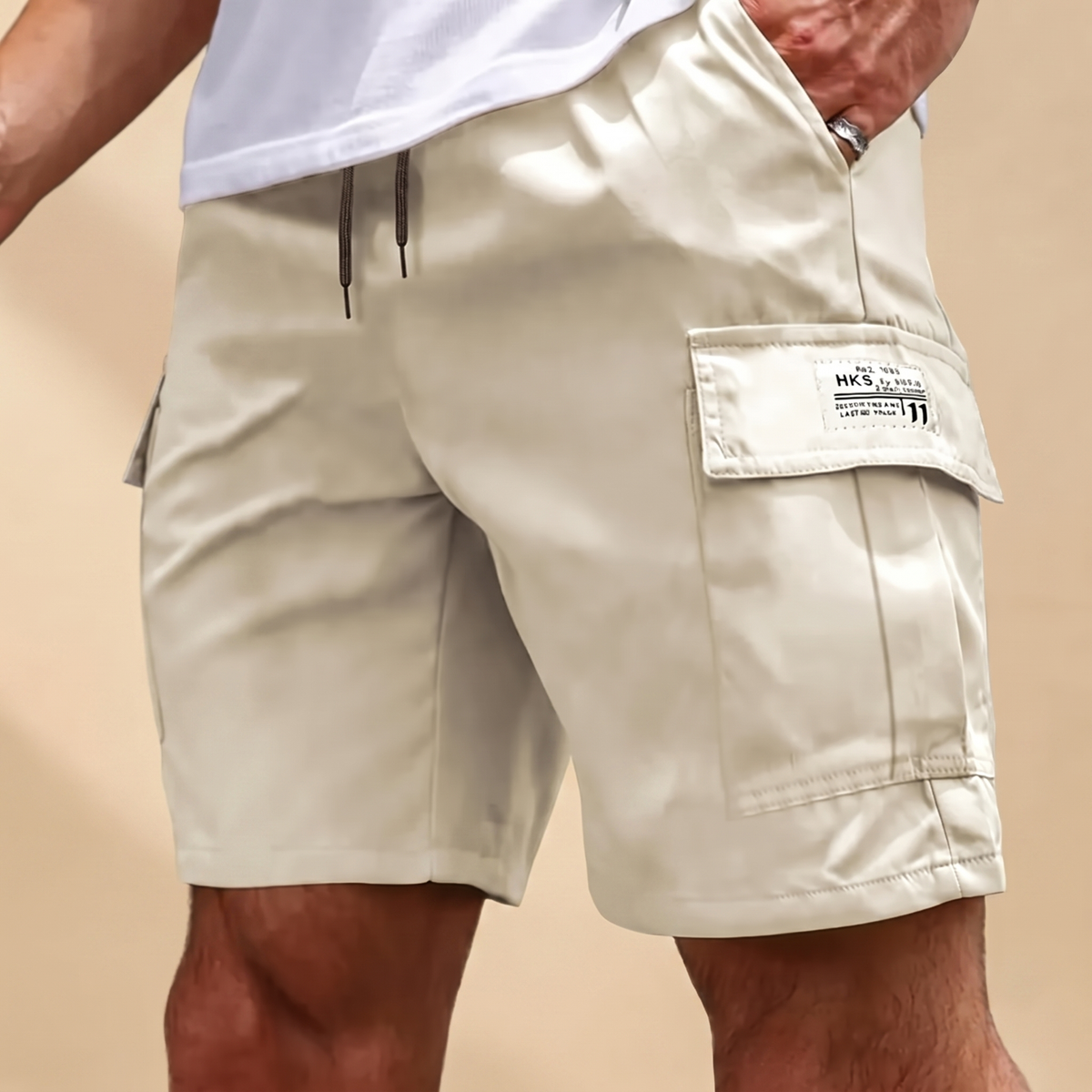 Dunstan Lightweight Cargo Shorts - Khaki