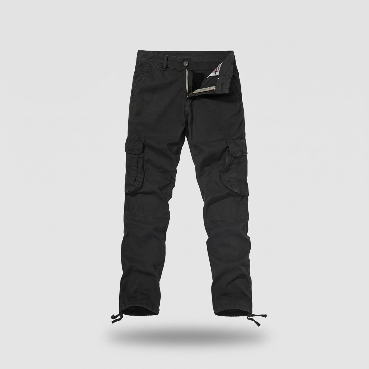 Durable Straight Fit Trousers - Black