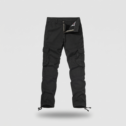 Durable Straight Fit Trousers - Black
