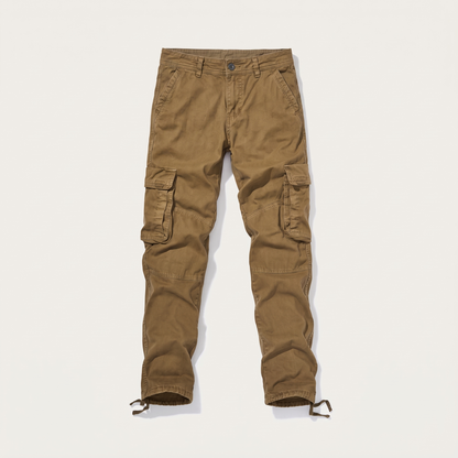 Durable Straight Fit Trousers - Brown