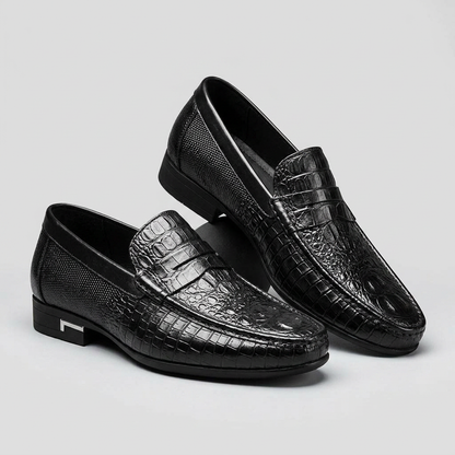 Edmund Premium Penny Loafers - Black