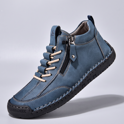 Edward Smart Leather-Look Shoes - Blue
