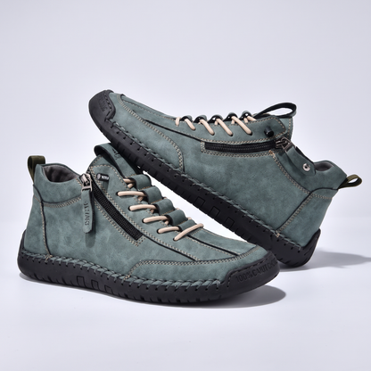 Edward Smart Leather-Look Shoes - Green