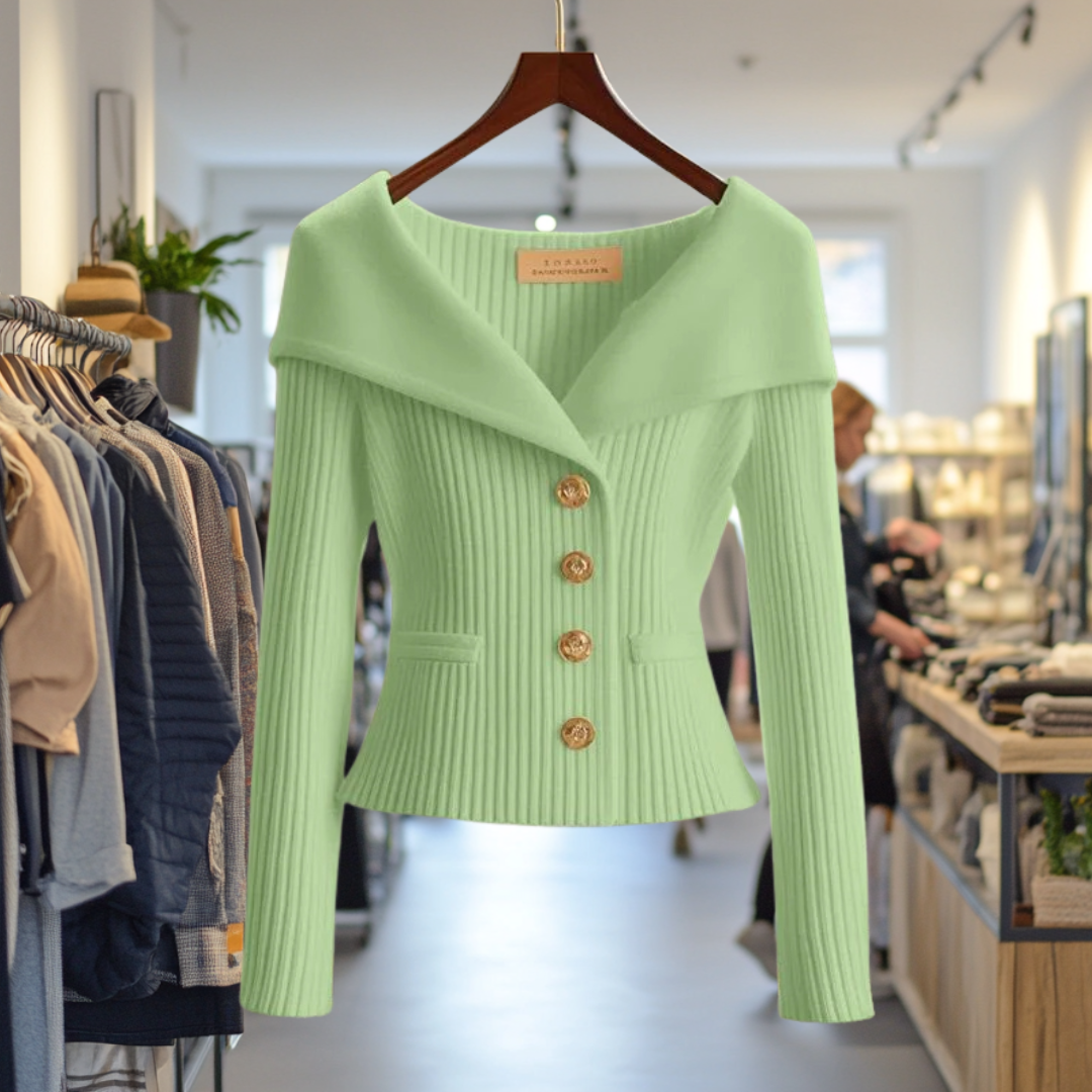 Elara Knit Cardigan - Green