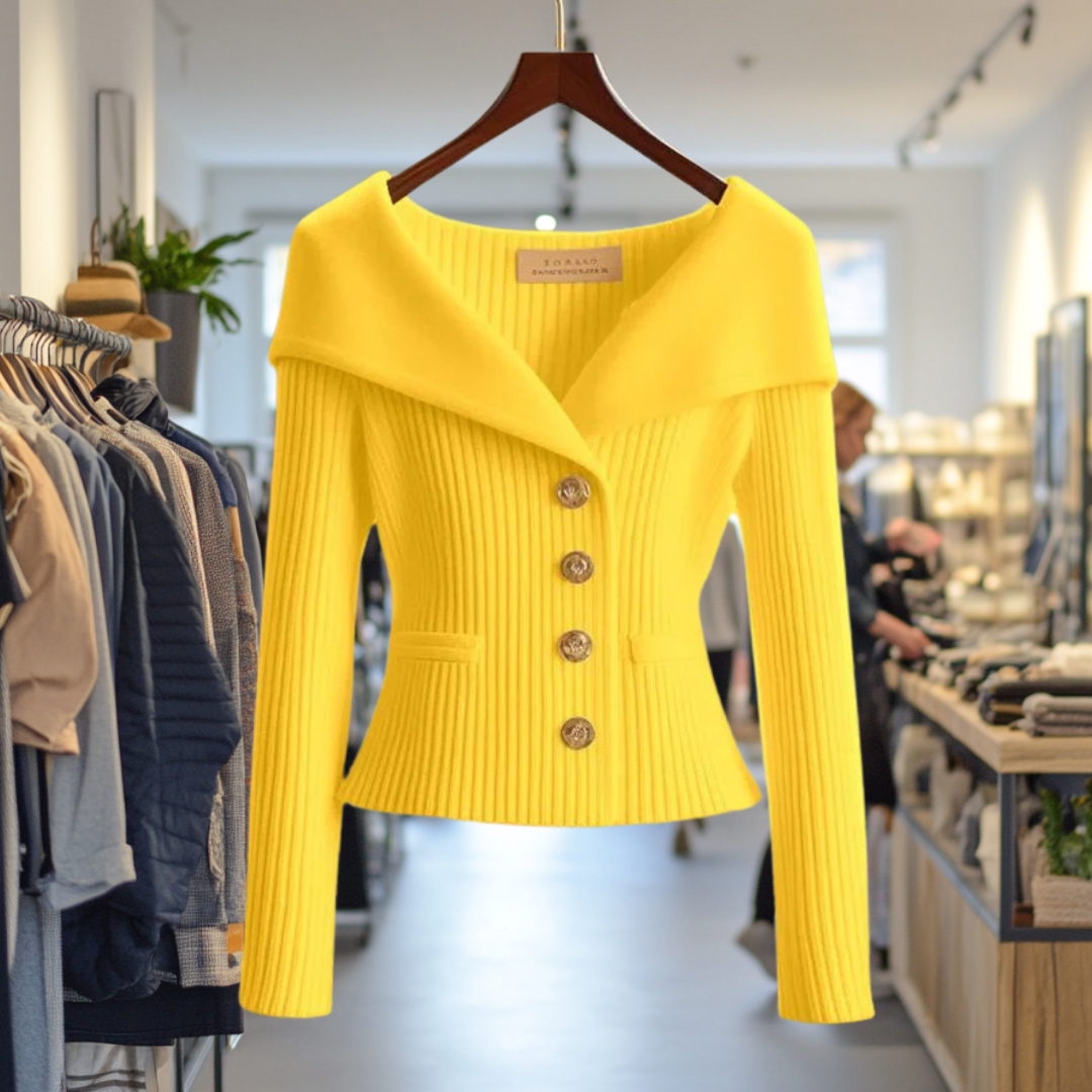 Elara Knit Cardigan - Yellow