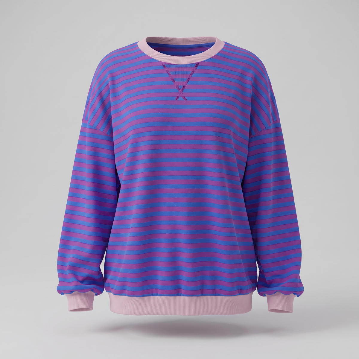 Elara Striped Pullover - Lilla