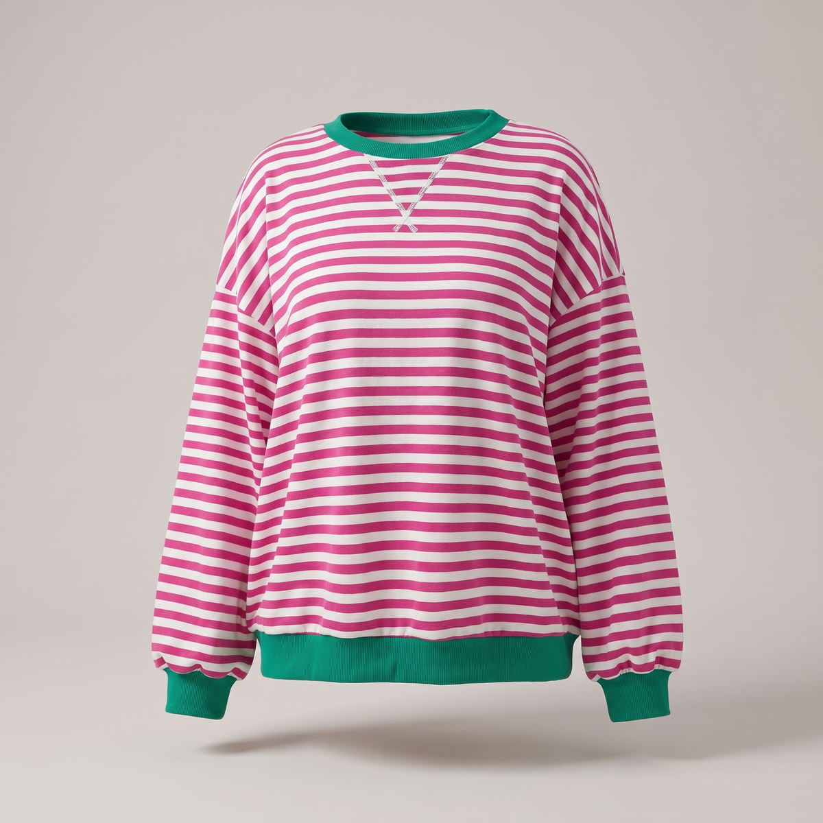 Elara Striped Pullover - Pink