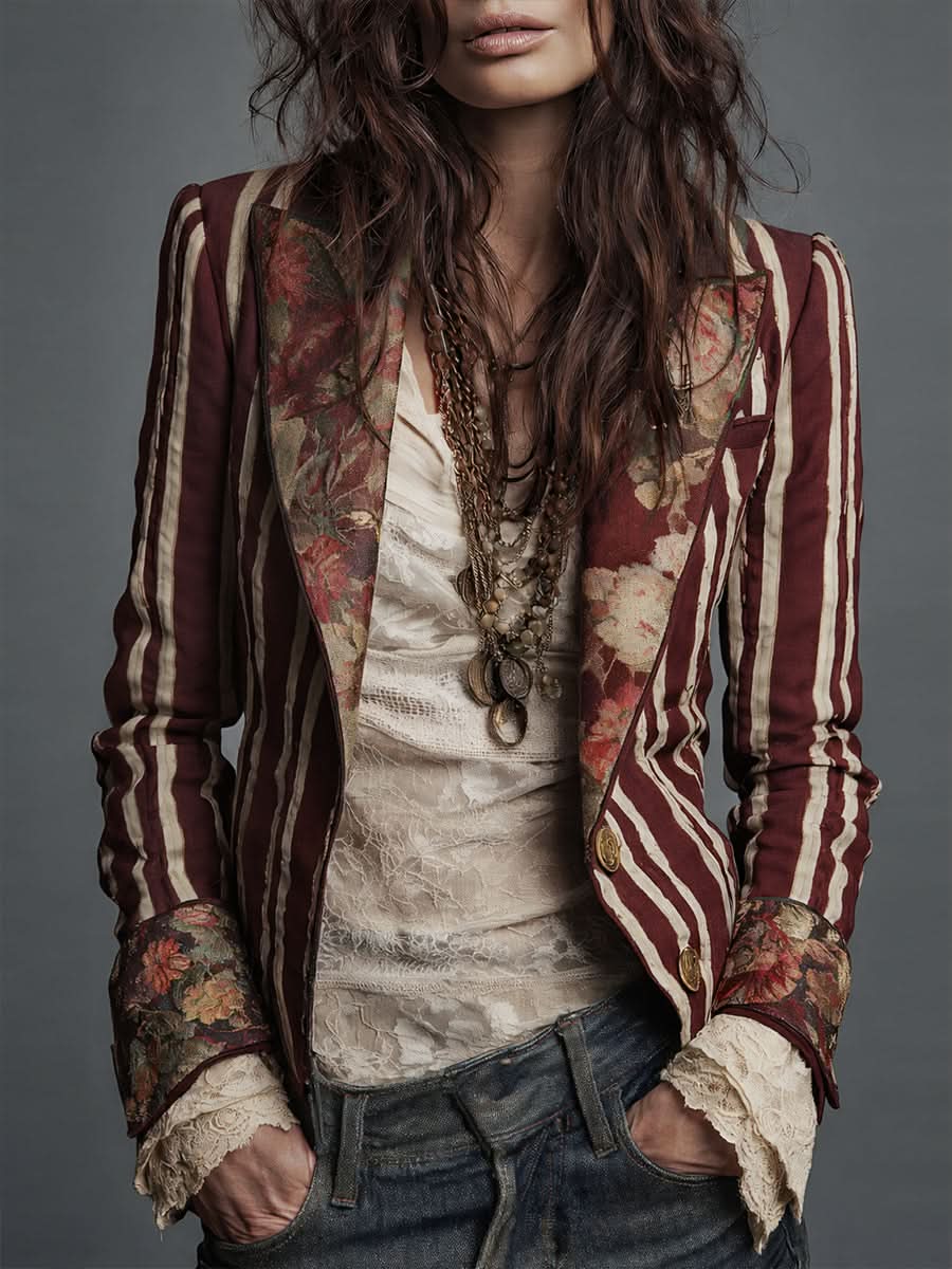 Elarin Coastal Blazer - Claret