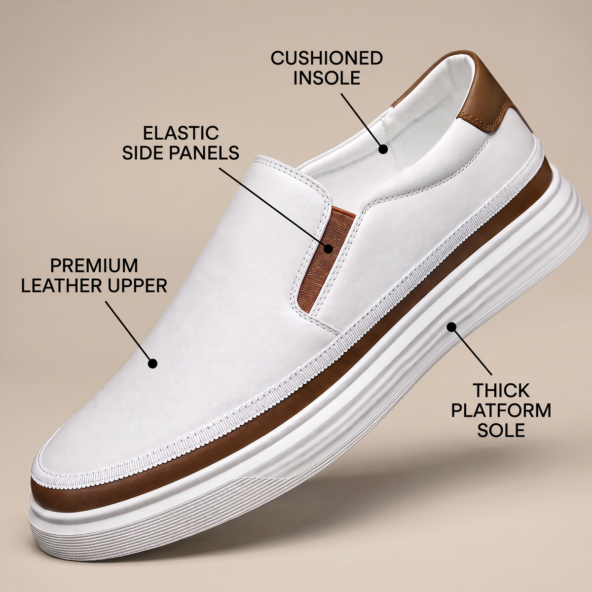 Elastic Side Comfort Trainers
