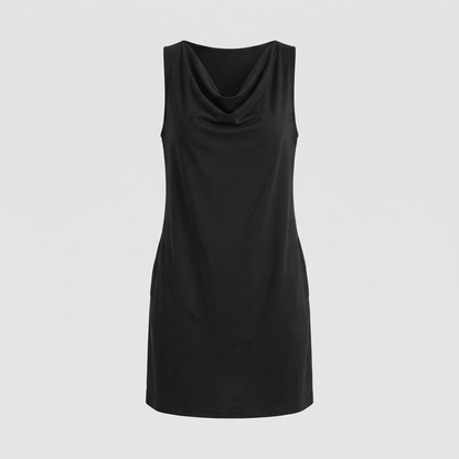 Eleanor Draped Dress - Black