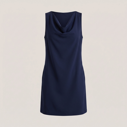 Eleanor Draped Dress - Blue