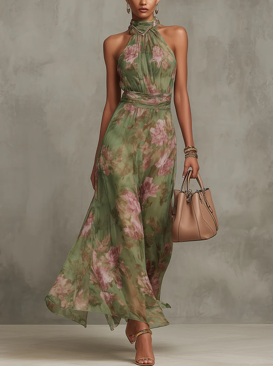 Elegance Charm Dress - Green