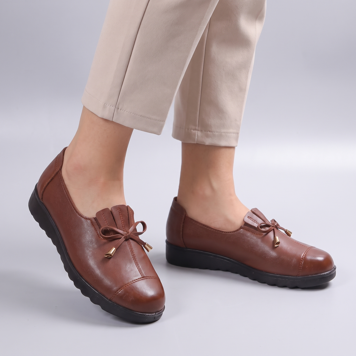 Elegant Comfort Leather-Look Loafers