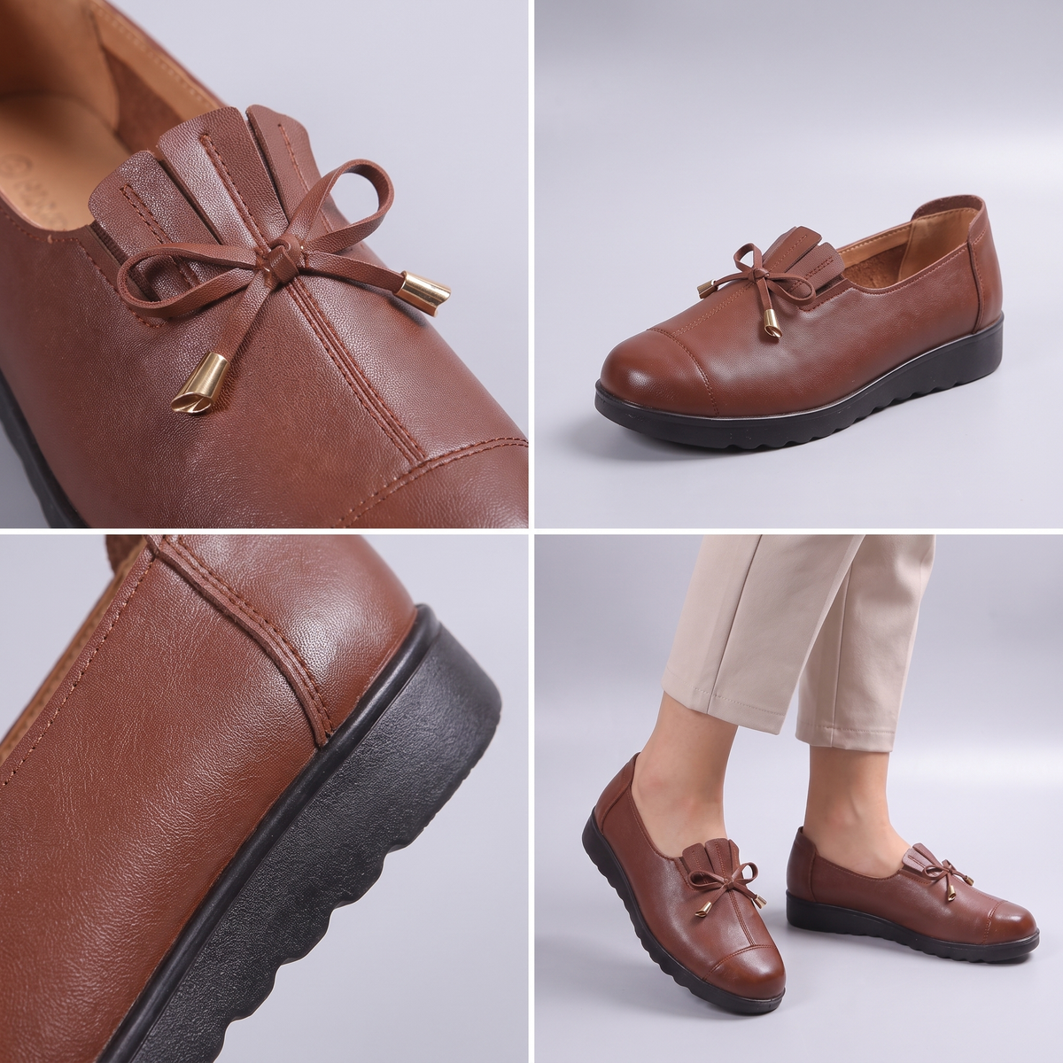 Elegant Comfort Leather-Look Loafers
