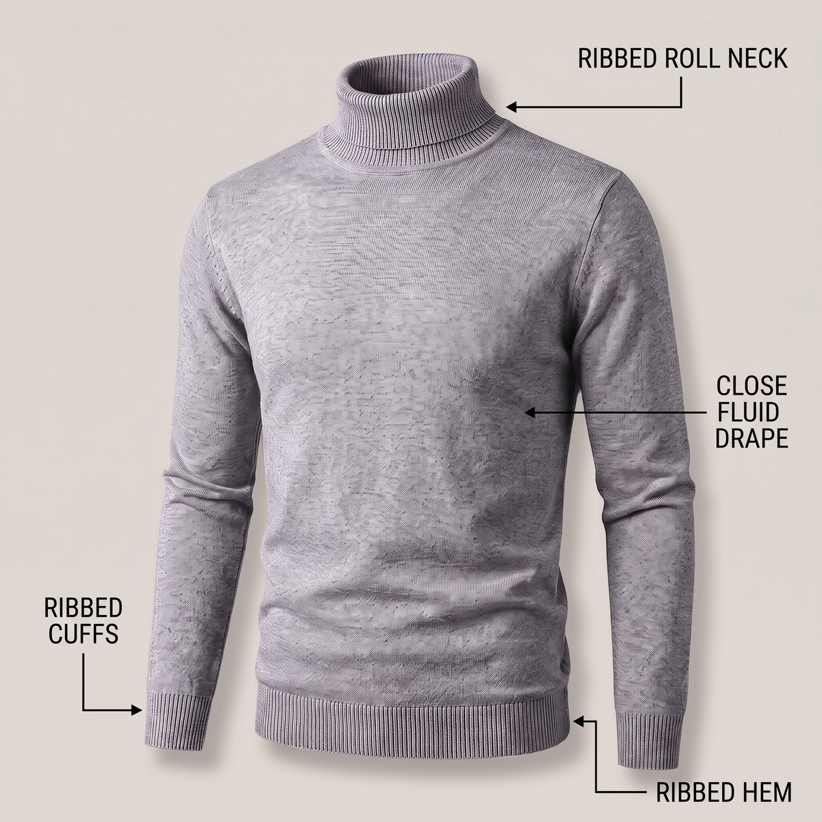 Elegant Roll Neck Knit